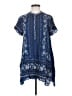 Johnny Was 100% Polyester Blue Short Sleeve Blouse Size S - photo 1