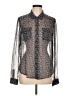 Unbranded Print Gray Long Sleeve Blouse Size L (estimated) - photo 1