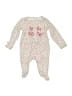 Carter's Floral Ivory Long Sleeve Onesie Size Newborn - photo 1