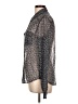 Unbranded Print Gray Long Sleeve Blouse Size L (estimated) - photo 5