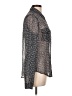 Unbranded Print Gray Long Sleeve Blouse Size L (estimated) - photo 4
