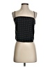 fleur du mal 100% Silk Polka Dots Solid Color Block Black Sleeveless Silk Top Size XS - photo 1