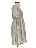 Pomander Place Checkered-gingham Tan Casual Dress Size XS - photo 4