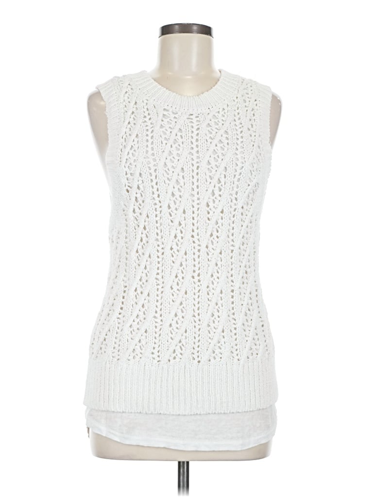 Pre-owned Brochu Walker Sweater Vest In White