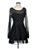 Free People 100% Polyester Argyle Black Cocktail Dress Size XS - photo 1