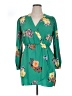 Fab'rik 100% Polyester Print Green Casual Dress Size L - photo 1