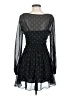 Free People 100% Polyester Argyle Black Cocktail Dress Size XS - photo 2
