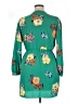 Fab'rik 100% Polyester Print Green Casual Dress Size L - photo 2