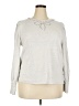 Ann Taylor LOFT 100% Cotton Silver Sweatshirt Size XXL - photo 1