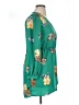 Fab'rik 100% Polyester Print Green Casual Dress Size L - photo 4