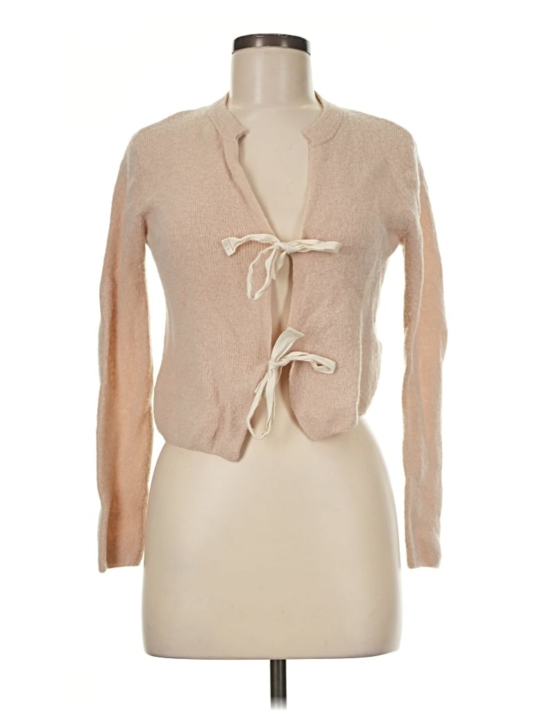 Pre-owned Zara Cardigan Sweater In Tan