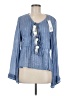Sundress Blue Long Sleeve Blouse Size M - photo 1