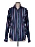 Bugatchi 100% Cotton Stripes Blue Black Long Sleeve Button-Down Shirt Size M (estimated) - photo 1