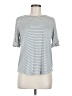 Green Envelope Stripes Silver Short Sleeve T-Shirt Size M - photo 1