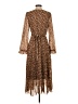 Polagram 100% Polyester Animal Print Brown Casual Dress Size S - photo 2