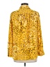 Ann Taylor 100% Polyester Yellow Long Sleeve Blouse Size M (petite) - photo 2