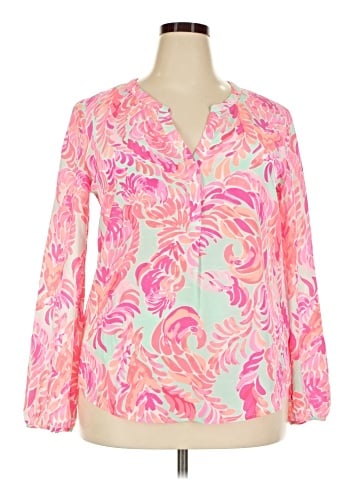 Lilly Pulitzer Long Sleeve Silk Top (view 1)