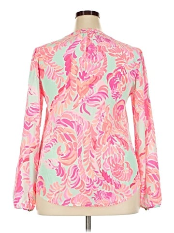 Lilly Pulitzer Long Sleeve Silk Top (view 2)