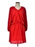 Unbranded 100% Polyester Solid Red Casual Dress Size L - photo 1