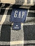 Gap 100% Cotton Plaid Black Long Sleeve Button-Down Shirt Size M - photo 7