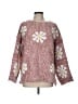 Easel 100% Acrylic Floral Pink Pullover Sweater Size M - photo 1