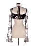 Lucy In The Sky 100% Polyester Silver Long Sleeve Top Size L - photo 2