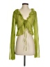 Unbranded 100% Polyester Green Long Sleeve Blouse Size XS - photo 1