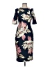 Gabby Skye Print Blue Cocktail Dress Size 6 - photo 1