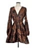 Assorted Brands 100% Polyester Paisley Brown Cocktail Dress Size S - photo 1