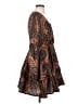 Assorted Brands 100% Polyester Paisley Brown Cocktail Dress Size S - photo 4