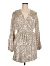 Just Fab 100% Polyester Metallic Silver Cocktail Dress Size XL - photo 1