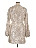 Just Fab 100% Polyester Metallic Silver Cocktail Dress Size XL - photo 2