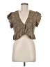 Shein Tan Short Sleeve Blouse Size M - photo 1