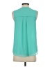 Naked Zebra 100% Polyester Teal Sleeveless Blouse Size S - photo 2