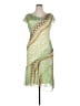 B. Smart 100% Polyester Paisley Green Cocktail Dress Size 14 - photo 1