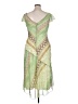 B. Smart 100% Polyester Paisley Green Cocktail Dress Size 14 - photo 2