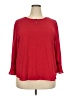Van Heusen 100% Polyester Red 3/4 Sleeve Top Size XXL - photo 1