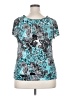 Claudia Richard Teal Short Sleeve Blouse Size 2 (estimated) - photo 2