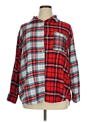 American Eagle Outfitters Long Sleeve Button-Down Shirt (view 1)
