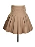 Shein 100% Polyester Solid Tan Formal Skirt Size 2 - photo 1