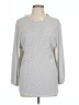 Adrianna Papell Silver Long Sleeve Blouse Size L - photo 1