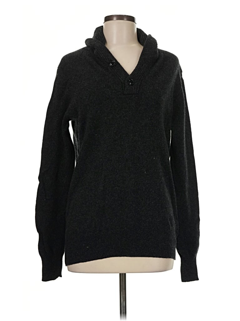 Pre-owned Jcrew Wool Pullover Sweater In Black