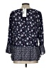Como Vintage 100% Rayon Blue 3/4 Sleeve Blouse Size L - photo 2