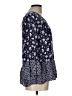 Como Vintage 100% Rayon Blue 3/4 Sleeve Blouse Size L - photo 4