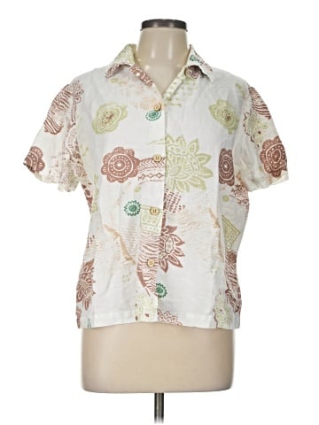 Hot Cotton Short Sleeve Blouse (view 1)