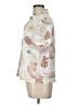 Hot Cotton Floral Ivory Short Sleeve Blouse Size L - photo 5