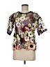 Left Coast by Dolan 100% Polyester Silver Short Sleeve Blouse Size M - photo 1