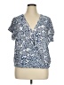 Belle By Belldini Blue Short Sleeve T-Shirt Size 1X - photo 1