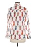J.Crew Print Ivory Long Sleeve Blouse Size 6 - photo 2