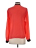Aqua 100% Polyester Color Block Orange 3/4 Sleeve Blouse Size XS - photo 2